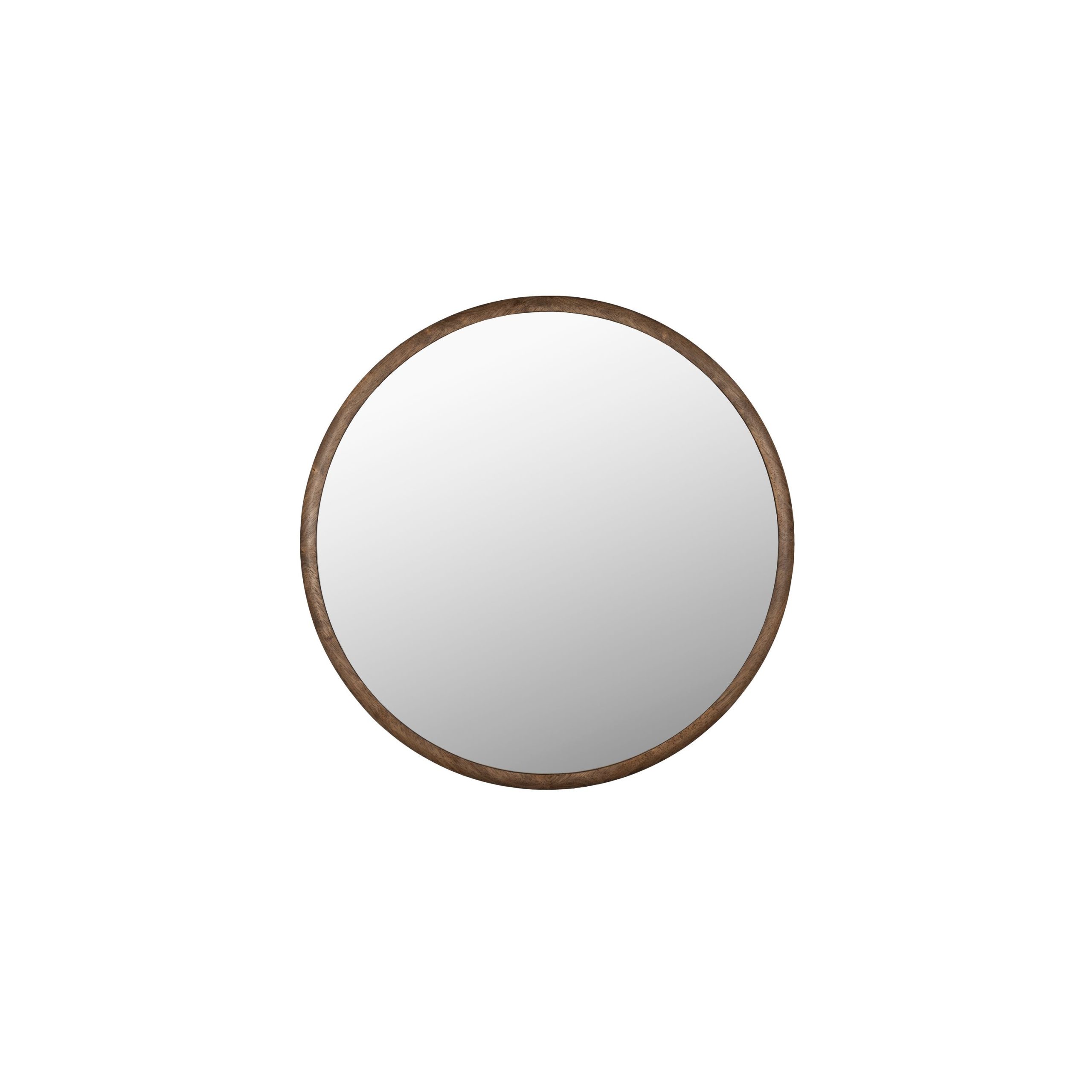 Dutchbone Gale Spiegel/ Wandspiegel Rond 80 cm Hout - Bruin