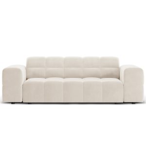 Cosmopolitan Design Bank Chicago 2-zits, flueel lichtbeige – 102x178x7