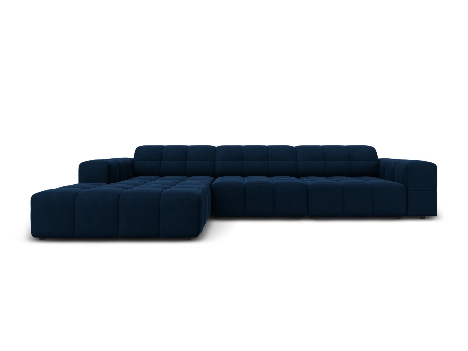 Cosmopolitan Design linker hoekbank Chicago 4-zits, flueel koningsblau