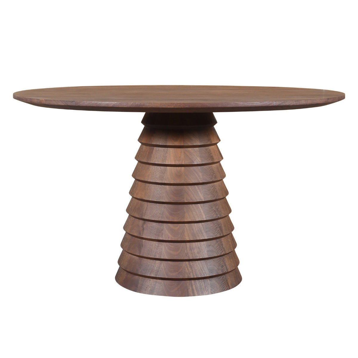 DÉJA Living Eettafel Marín - Rond Donkerbruin Mangohout - 130x130x76cm