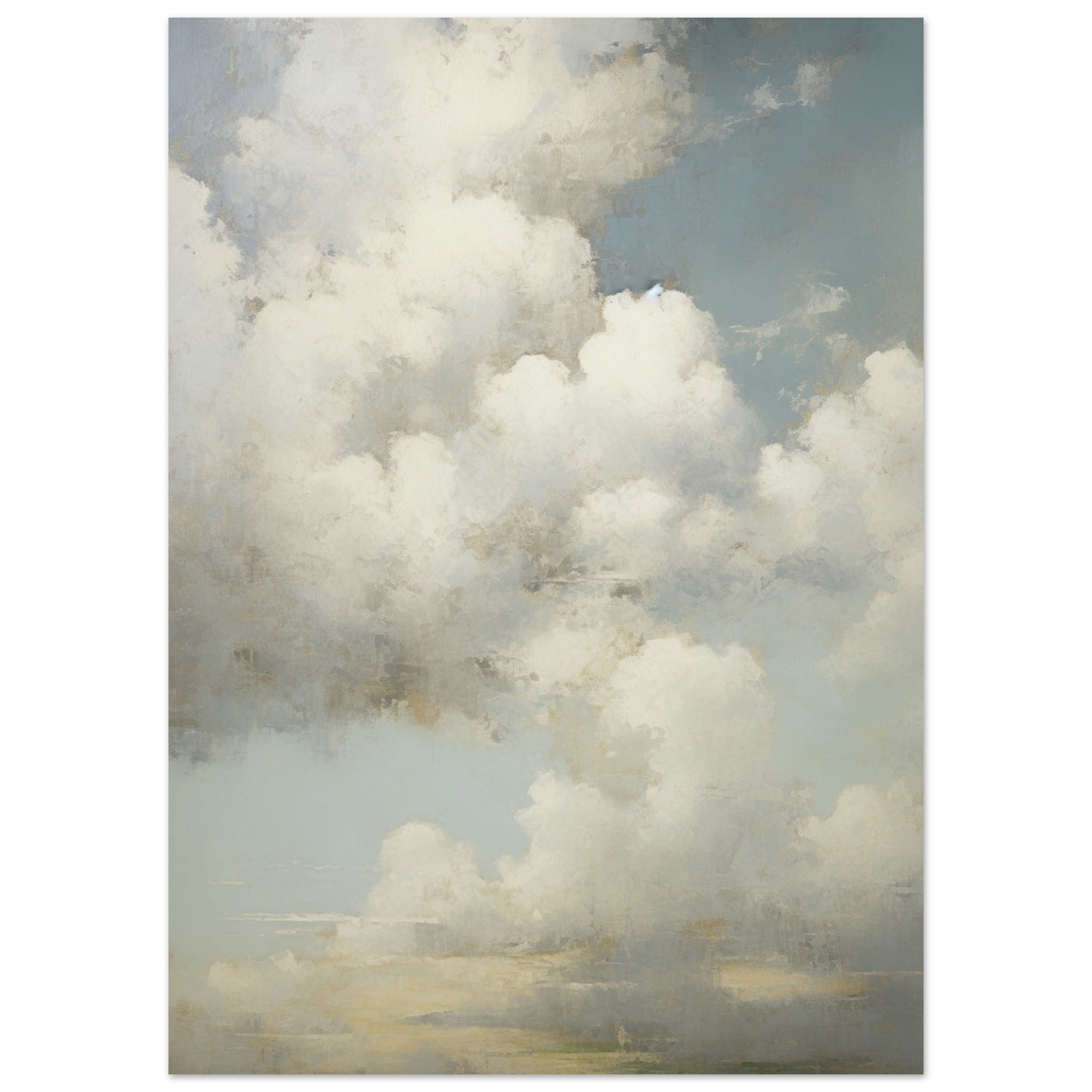 Artfulprints Poster The clouds - 50x70 cm - Wit