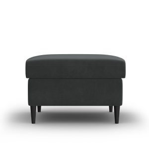 Cosmopolitan Design Poef Kyoto flueel donkergrijs – 70x70x45cm