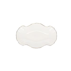 Bonbistro – Serveerschaal 26x16cm met gouden rand Retro – Set van 4 Bonbistro – Serveerschaal 26x16cm met gouden rand Retro – Set van 4