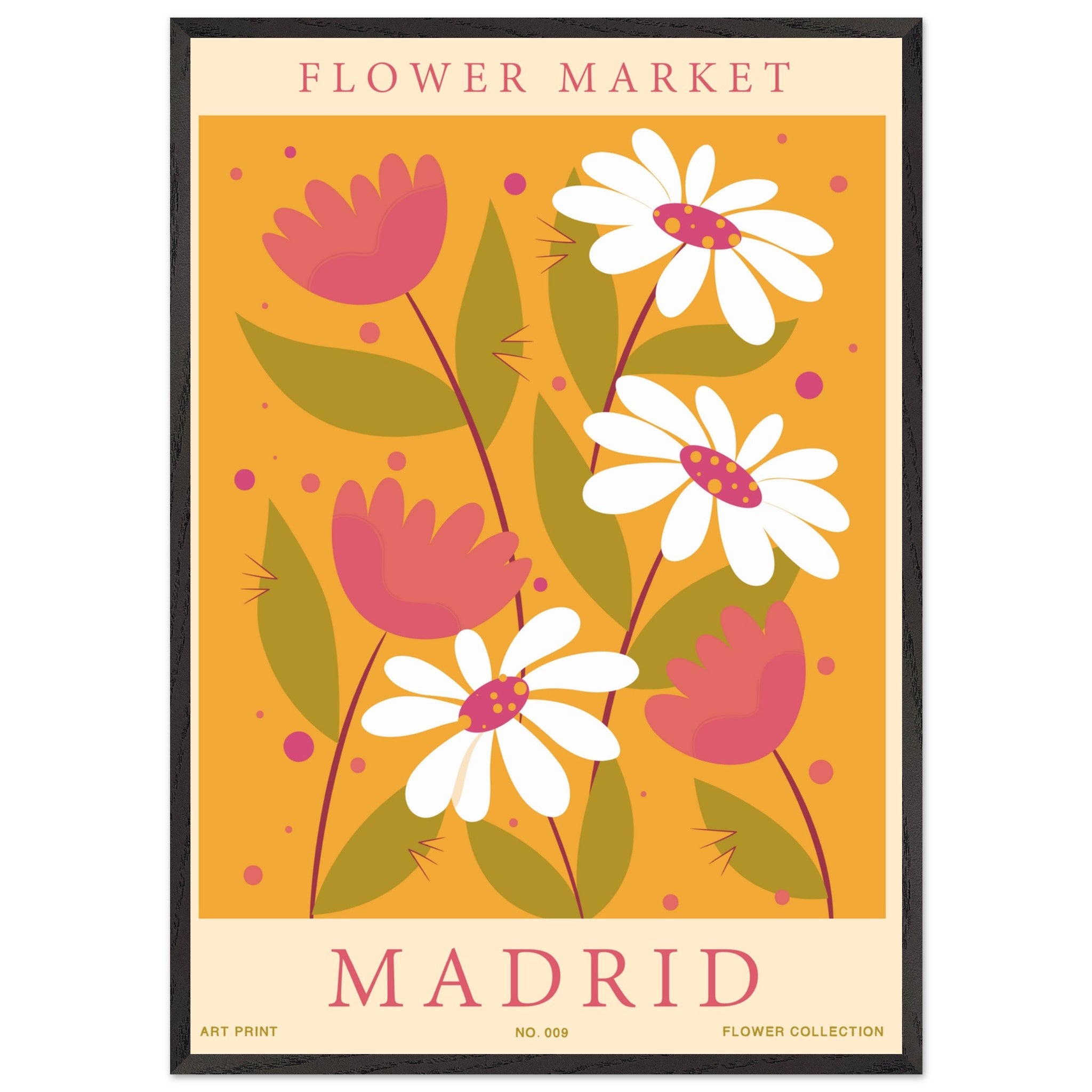 Artfulprints Poster met Lijst American flamingo - 70x100 cm - Roze