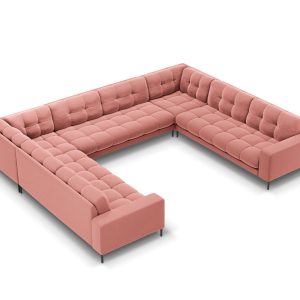 Cosmopolitan Design Panoramische bank Bali 9-zits, flueel, roze – 256x Cosmopolitan Design Panoramische bank Bali 9-zits, flueel, roze – 256x