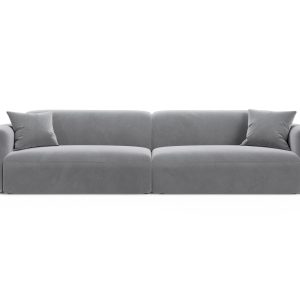 Cosmopolitan Design Modulaire bank Strino 4-zits, flueel grijs – 98×24 Cosmopolitan Design Modulaire bank Strino 4-zits, flueel grijs – 98×24