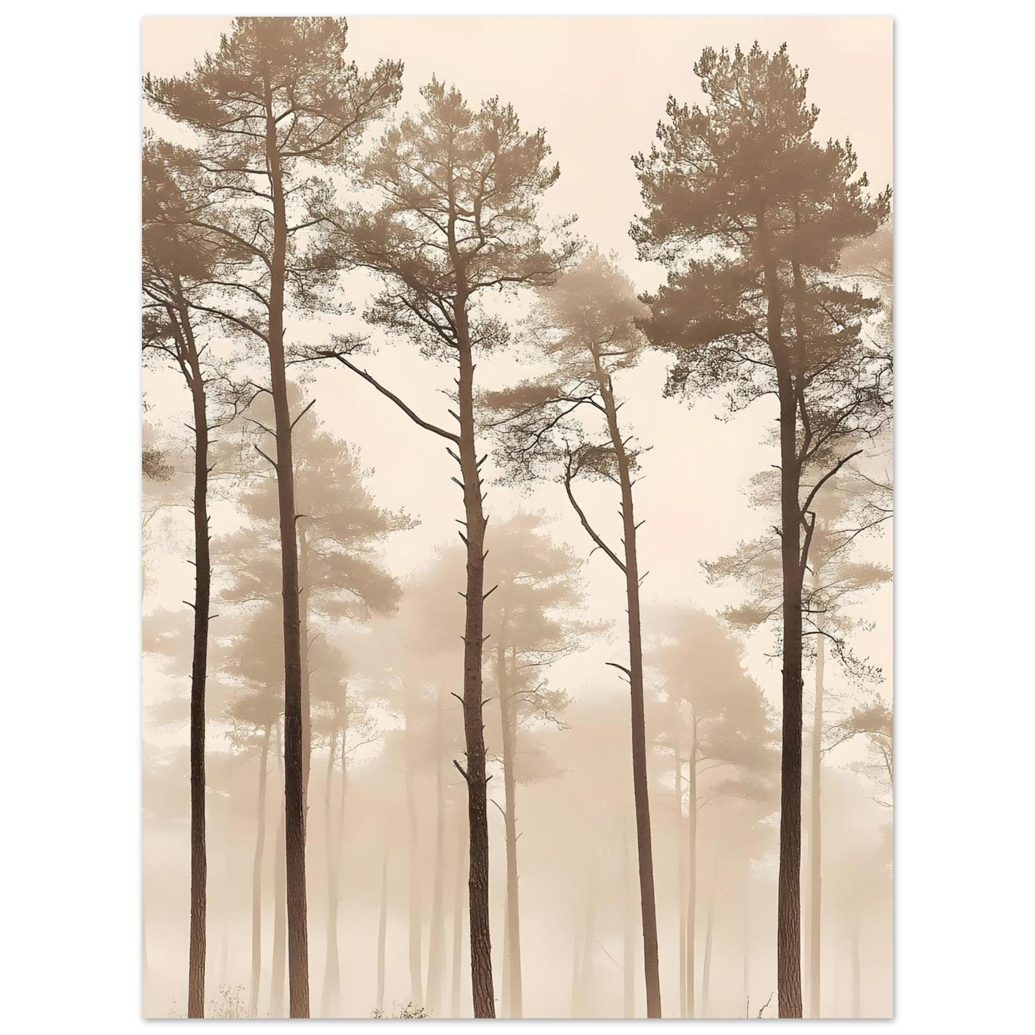 Artfulprints Poster Boho – Silent woods - 30x40 cm - beige