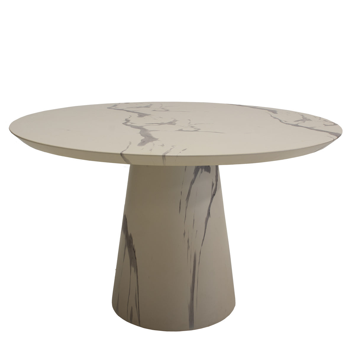 DÉJA Living Eettafel Flen Rond - Marmerlook - 120x120x76cm