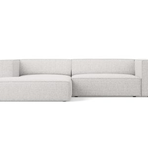Cosmopolitan Design linker hoekbank Arendal 3-zits, chenille, lichtgri Cosmopolitan Design linker hoekbank Arendal 3-zits, chenille, lichtgri