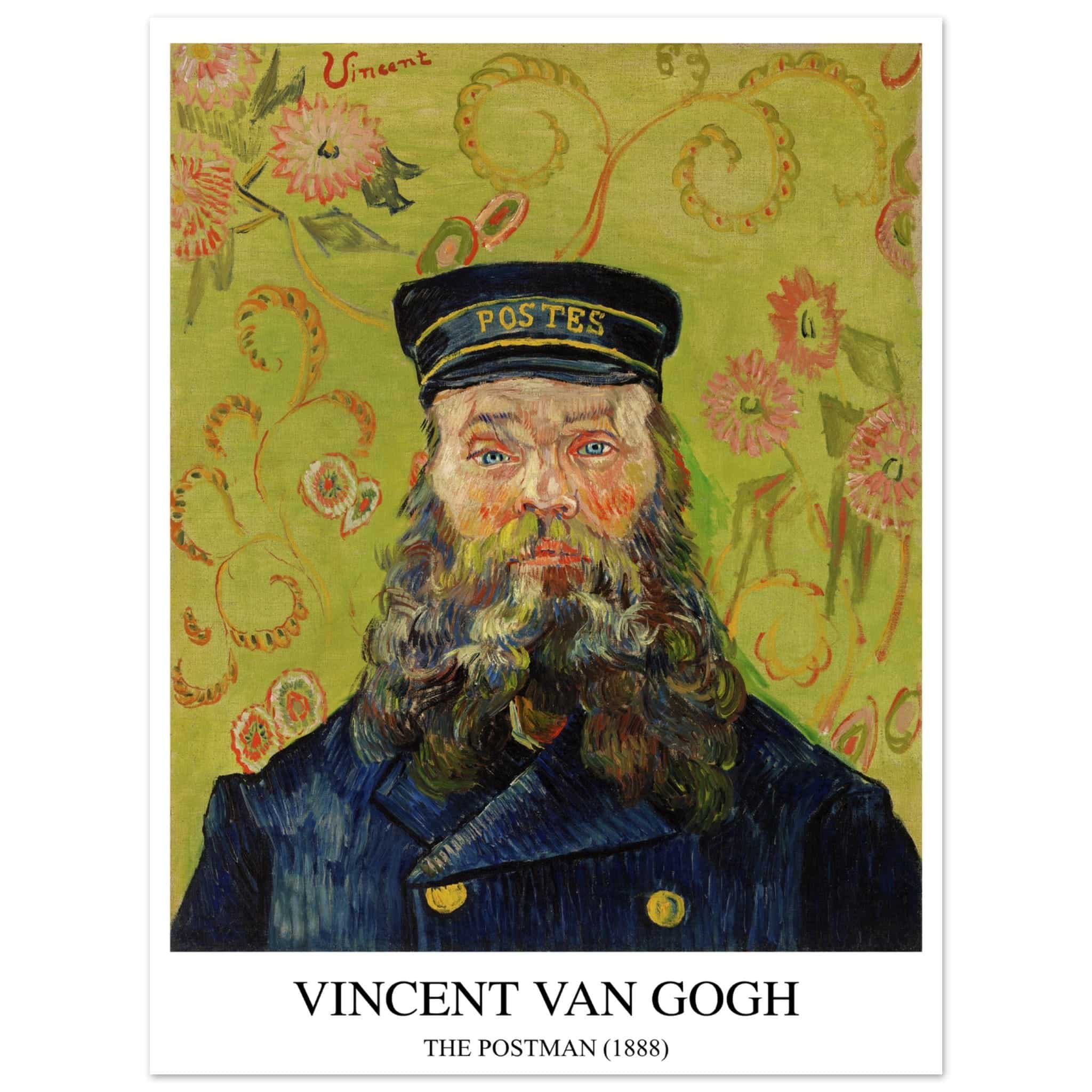 Artfulprints Vincent van Gogh - The Postman 1888 poster 30x40 cm