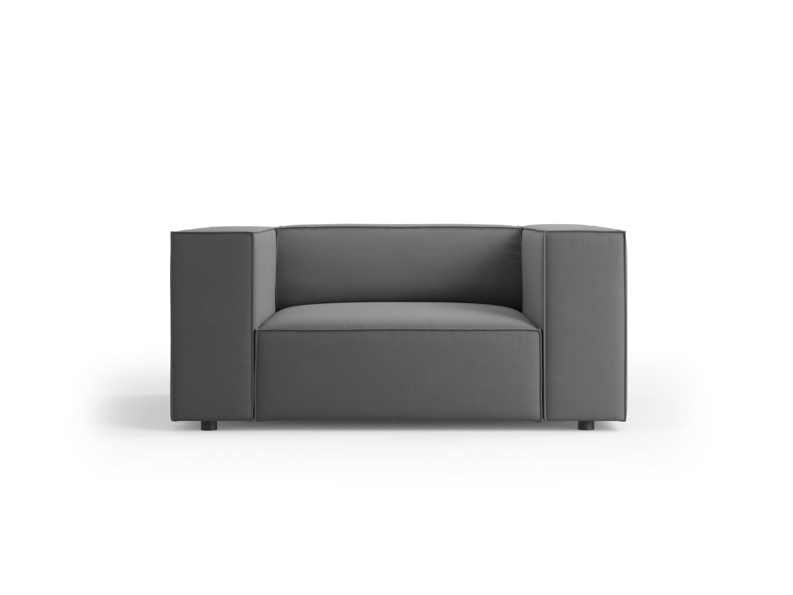 Cosmopolitan Design Fauteuil Arendal flueel, cement - 102x124x70cm
