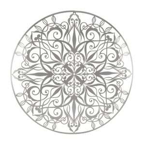 Art for the Home Metal Art – Luxe mandala zilver D80cm Art for the Home Metal Art – Luxe mandala zilver D80cm
