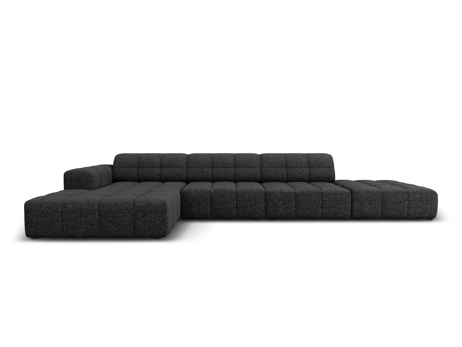 Cosmopolitan Design linker hoekbank Chicago 5-zits, chenille zwart - 1