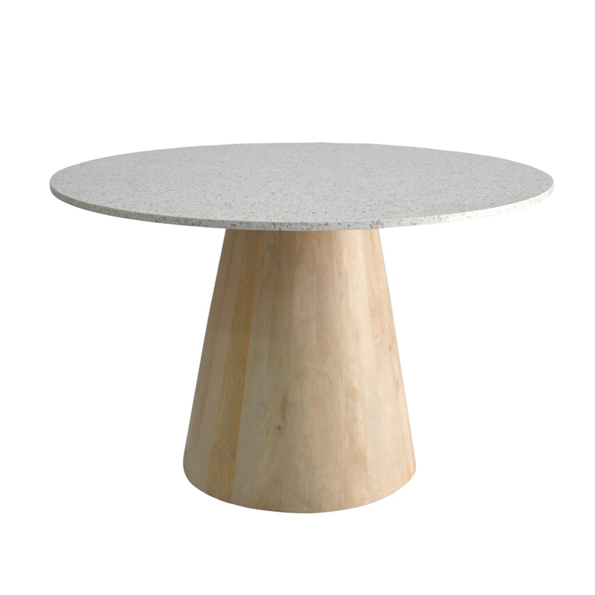 DÉJA Living Salontafel Sara Rond - Terrazzo/Hout - Naturel - 55x55x38c