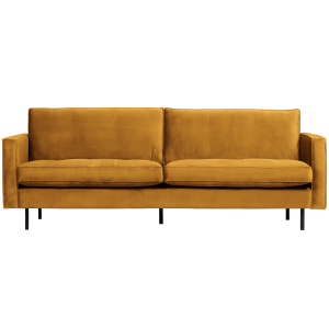 WOOOD classic 2,5-zits bank Rodeo – Velvet – Oker – 83x230x88 WOOOD classic 2,5-zits bank Rodeo – Velvet – Oker – 83x230x88