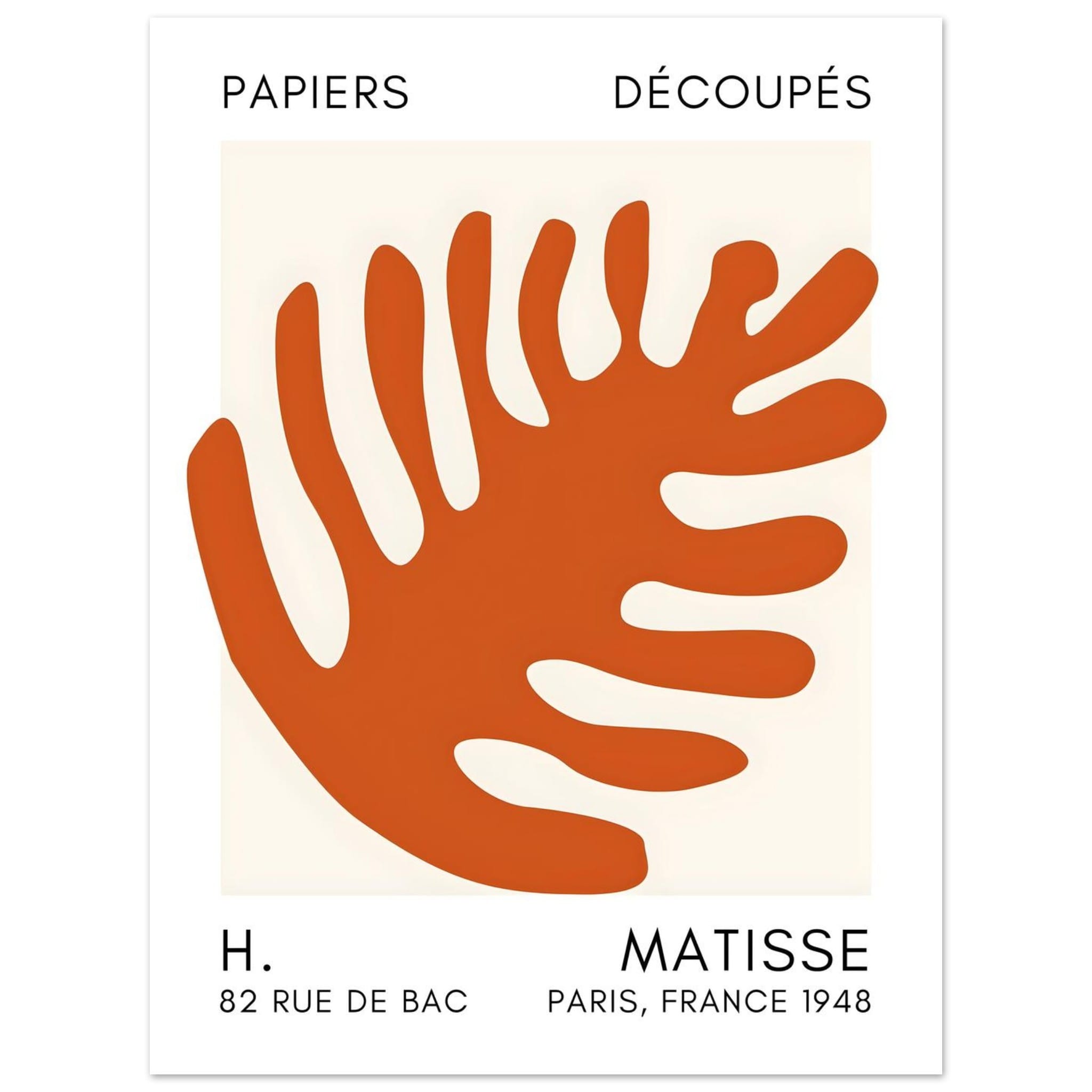Artfulprints Poster Matisse – Coral bloom orange - 30x40 cm - Oranje