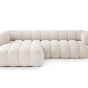 Cosmopolitan Design Hoekbank Koge 5-zits, chenille lichtbeige – 165×27 Cosmopolitan Design Hoekbank Koge 5-zits, chenille lichtbeige – 165×27