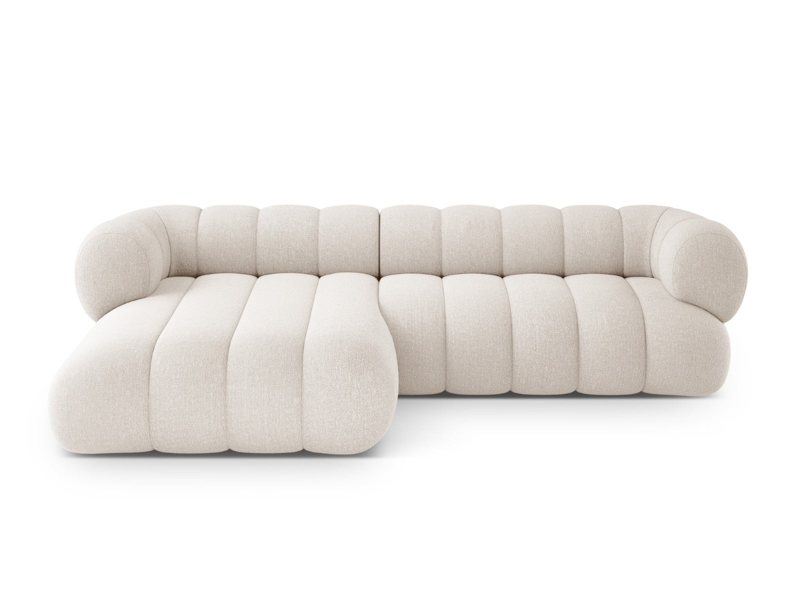 Cosmopolitan Design Hoekbank Koge 5-zits, chenille lichtbeige - 165x27