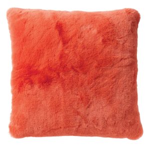 ZAYA – Kussenhoes 45×45 cm – bontlook – effen kleur – Coral – koraalro ZAYA – Kussenhoes 45×45 cm – bontlook – effen kleur – Coral – koraalro
