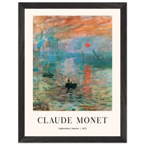 Artfulprints Poster met Lijst Claude Monet – Impression sunrise – 30×4