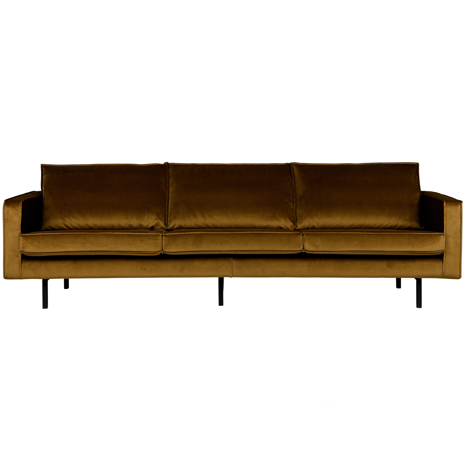 WOOOD 3-zits bank Rodeo - Velvet - Honing Geel - 85x277x86
