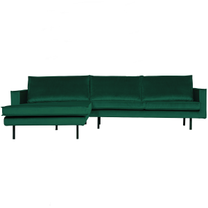 WOOOD chaise longue links Rodeo – Velvet – Green Forest WOOOD chaise longue links Rodeo – Velvet – Green Forest