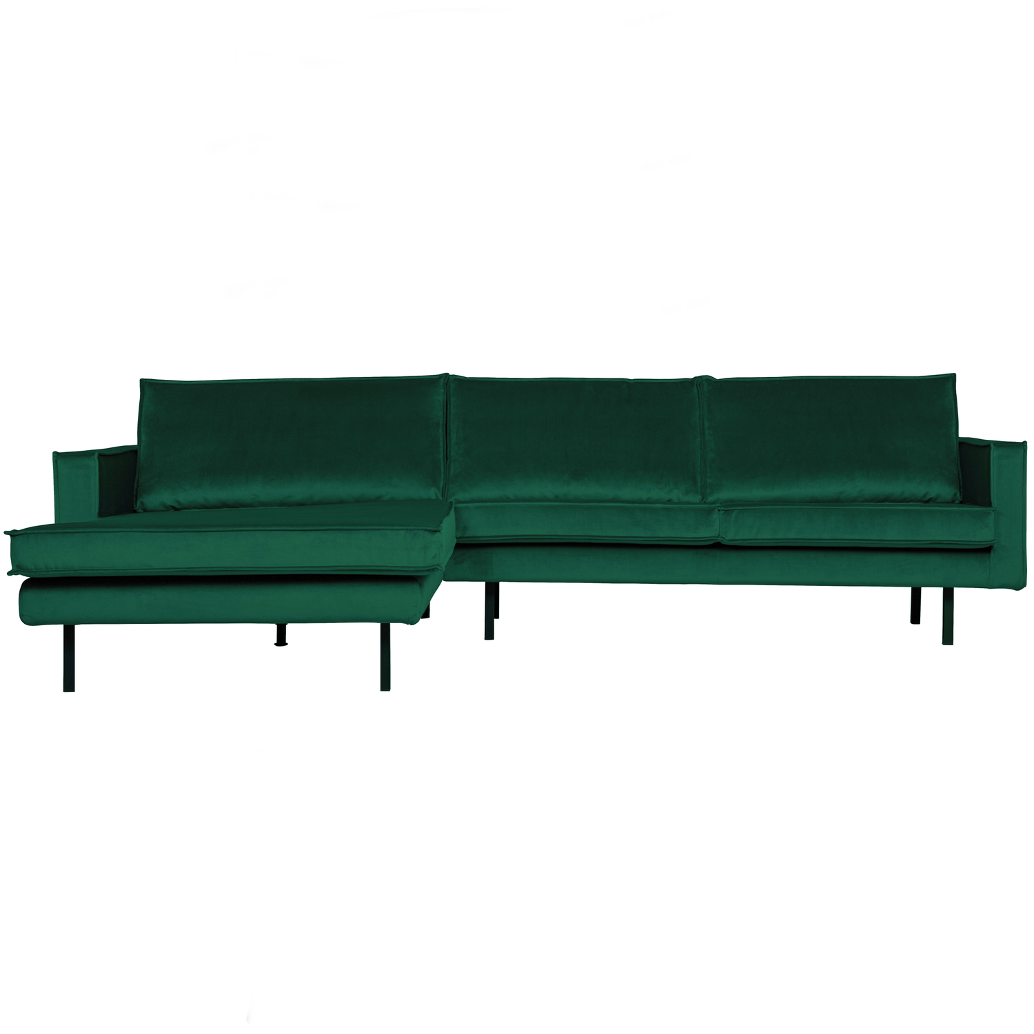 WOOOD chaise longue links Rodeo - Velvet - Green Forest
