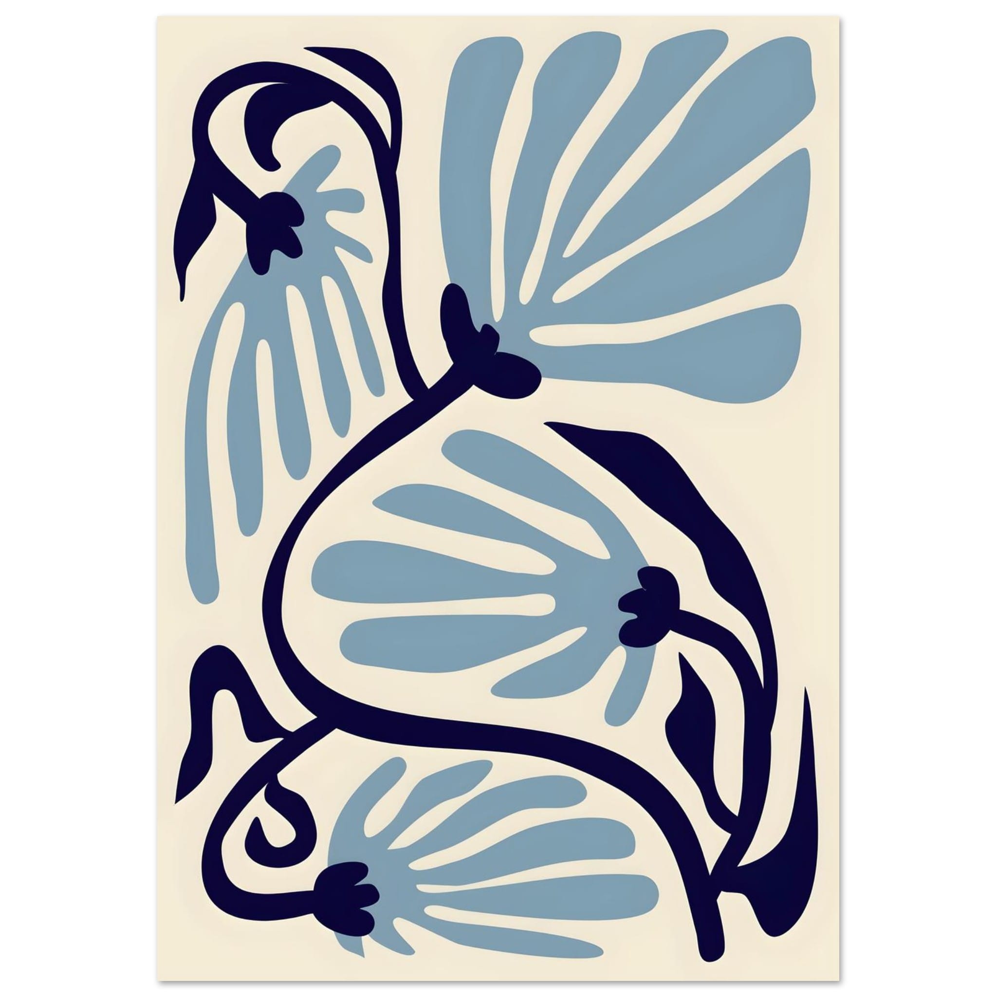 Artfulprints Poster Matisse – Ode to a turquoise flower - A4 21x29.7 c