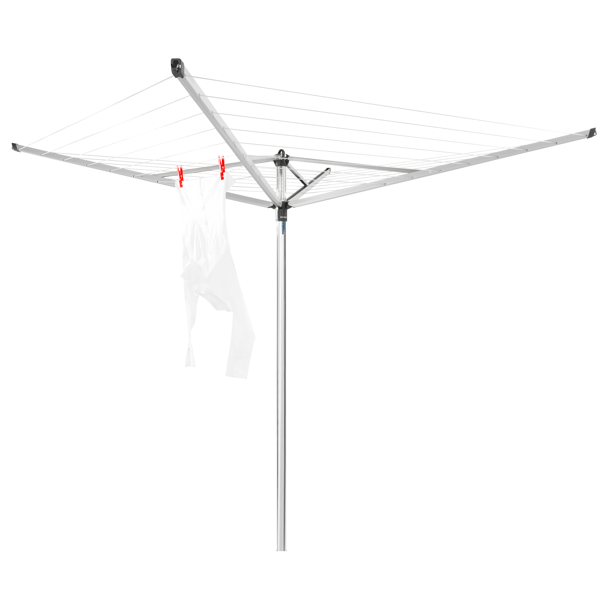 Brabantia Droogmolen Topspinner, 40 meter met metalen grondanker, door