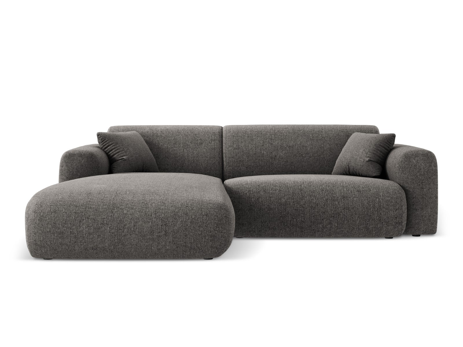 Cosmopolitan Design linker hoekbank Nolio 4-zits, chenille, grijs - 17