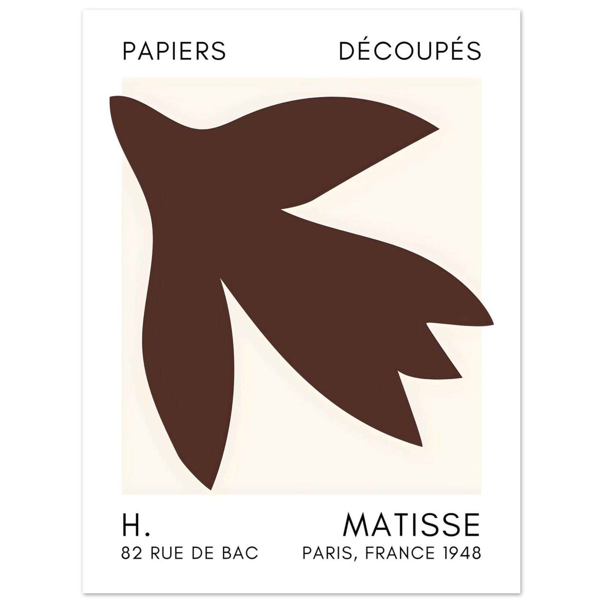 Artfulprints Poster Matisse – Shapes in the air brown - 30x40 cm - Bru