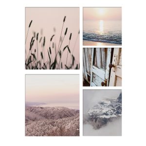 Art for the Home Canvas Set van 5 – Rustgevend – 80×60 cm