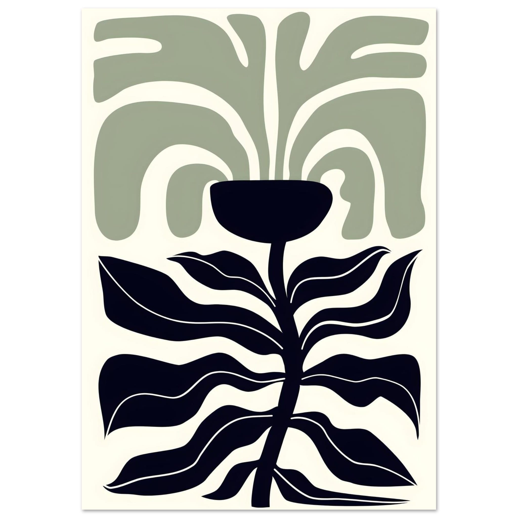 Artfulprints Poster Matisse – Poetic bloom II - A4 21x29.7 cm - Groen