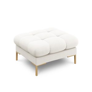 Cosmopolitan Design Poef Bali structurele stof, lichtbeige – 60x60x41c Cosmopolitan Design Poef Bali structurele stof, lichtbeige – 60x60x41c