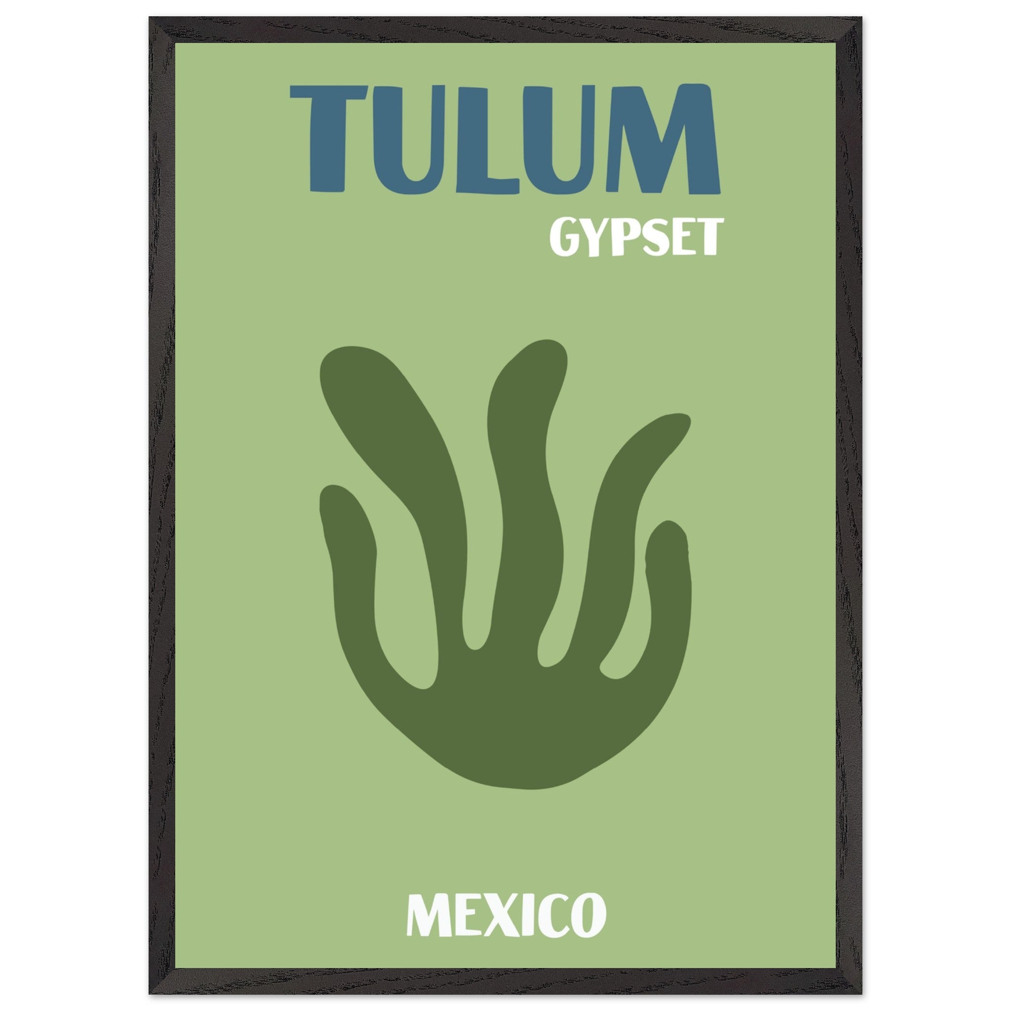Artfulprints Poster met Lijst Mexico - Tulum Gypset - 50x70 cm - Groen