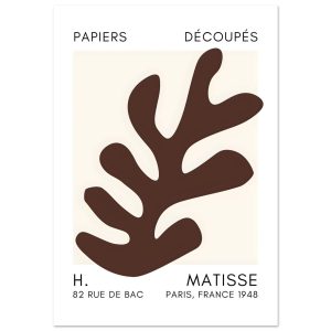 Artfulprints Poster Matisse – Ocean petals brown – 70×100 cm – Bruin Artfulprints Poster Matisse – Ocean petals brown – 70×100 cm – Bruin