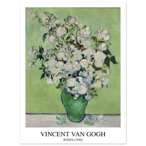 Artfulprints Poster Vincent van Gogh – Roses – 30×40 cm – Groen Artfulprints Poster Vincent van Gogh – Roses – 30×40 cm – Groen