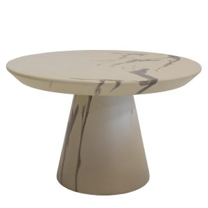 DÉJA Living Salontafel Flen Rond – Marmerlook – 60x60x38cm