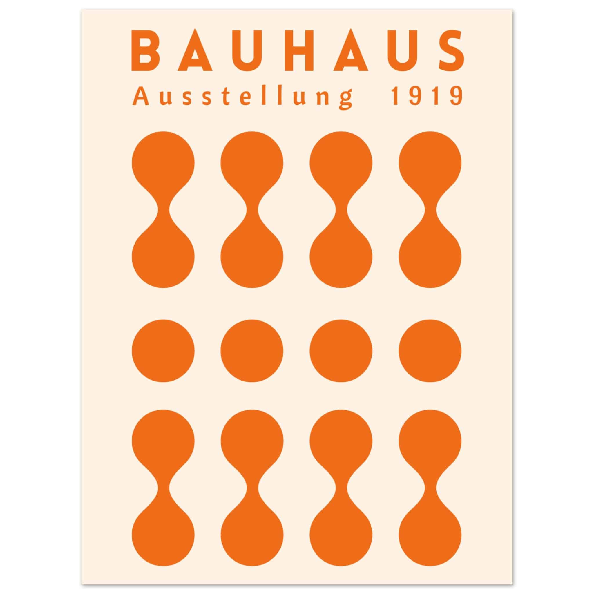 Artfulprints Poster Bauhaus - Ausstellung orange - 30x40 cm - Oranje