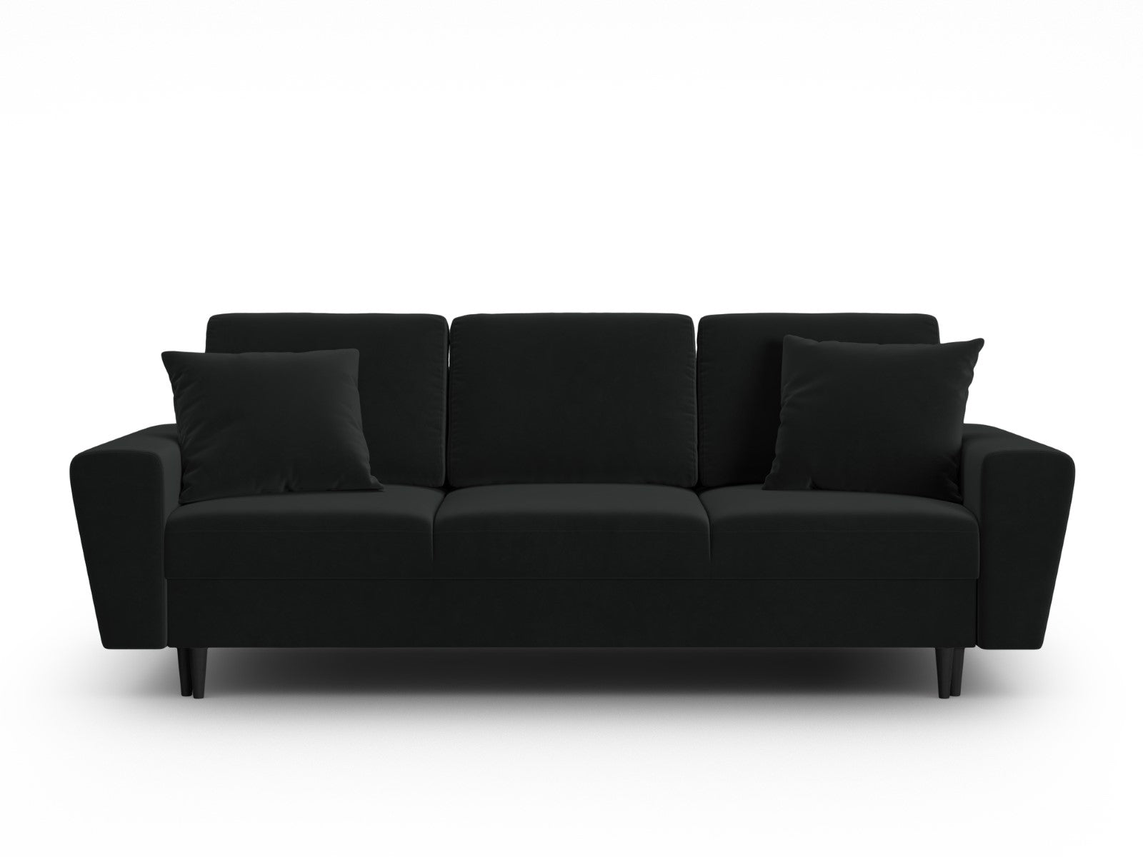 Cosmopolitan Design Slaapbank met opbergdoos Kyoto 3-zits, flueel zwar