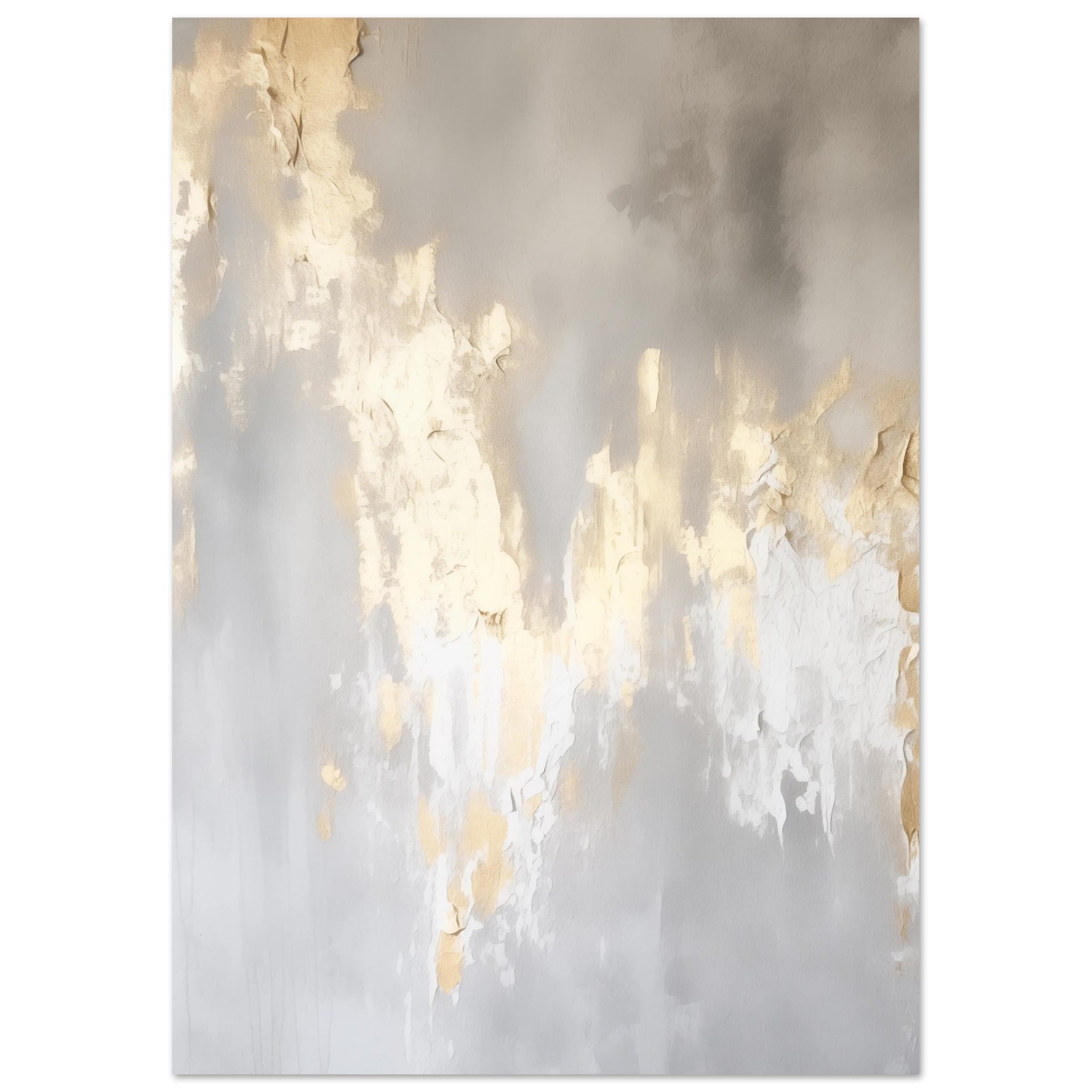 Artfulprints Poster Abstract - Golden touch - A4 21x29.7 cm - Goud