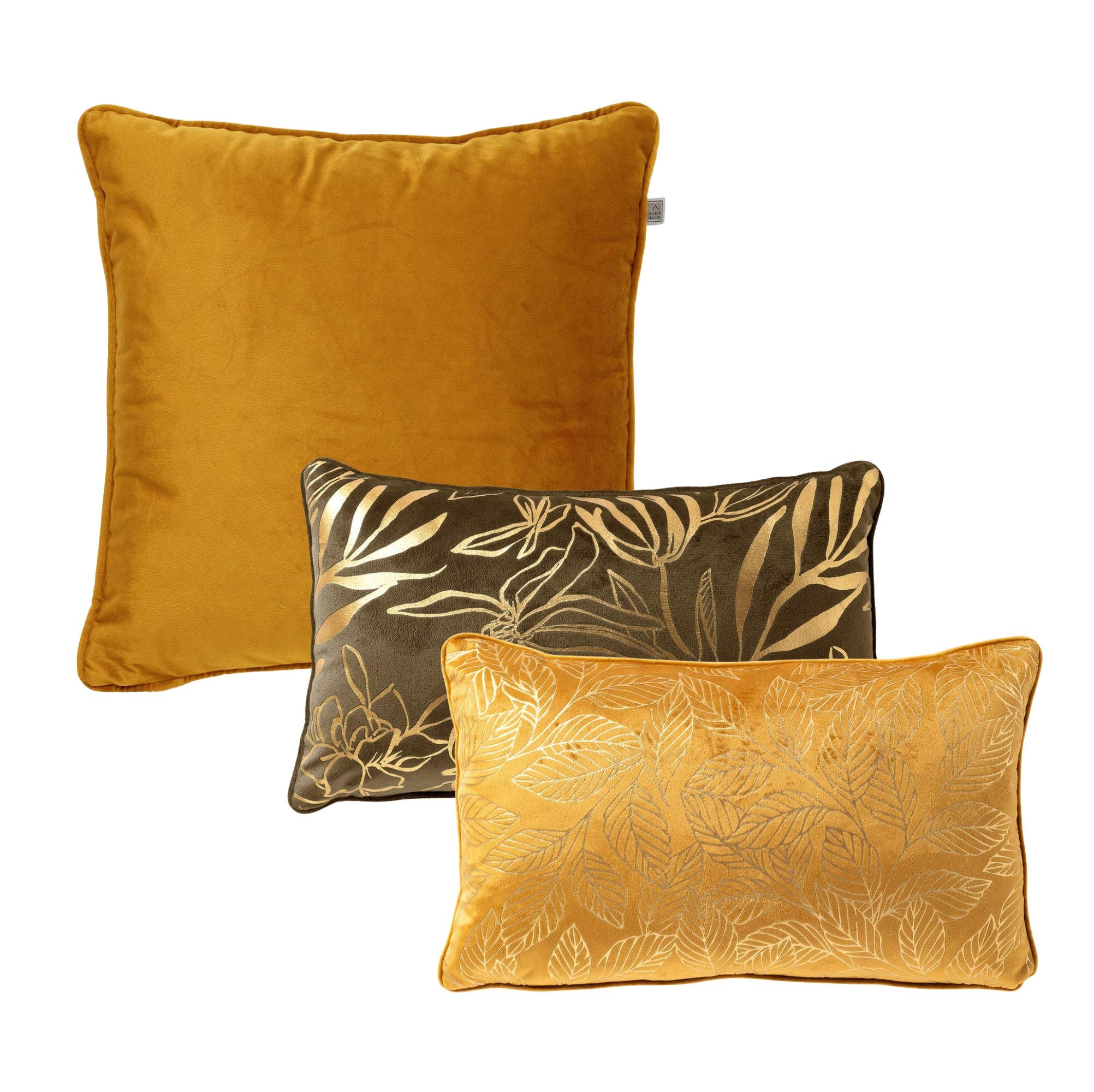 KUSSENSET - 3-delig - Bauke/Lonne - 45x45 cm, 30x50 cm - bladmotief -
