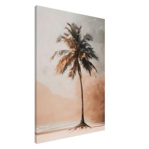 Artfulprints Canvas Palm tree on the beach canvas – 75×100 cm – beige Artfulprints Canvas Palm tree on the beach canvas – 75×100 cm – beige