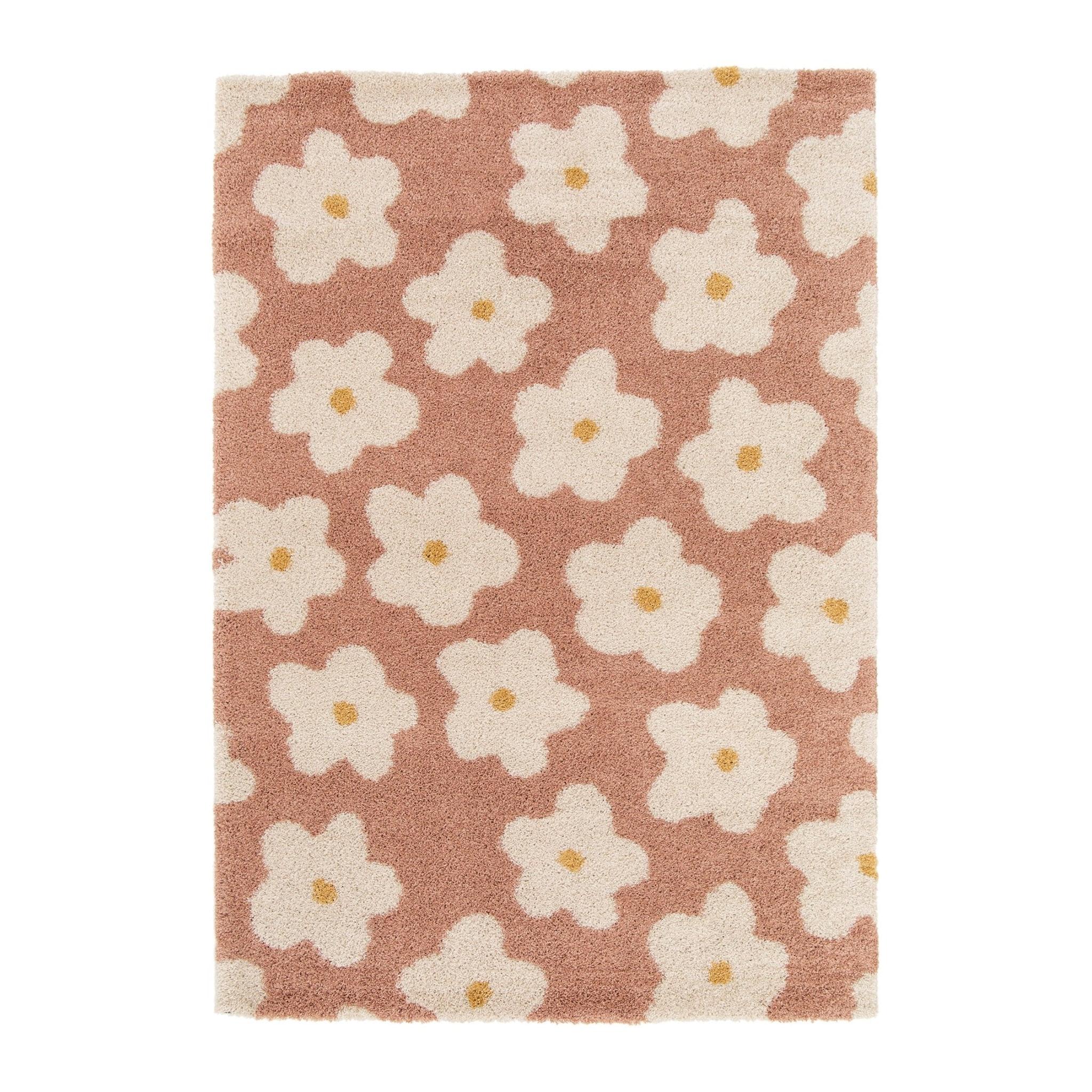 AFK Living vloerkleed Bloemen - voor kinderen - roos - 80 x 150 cm