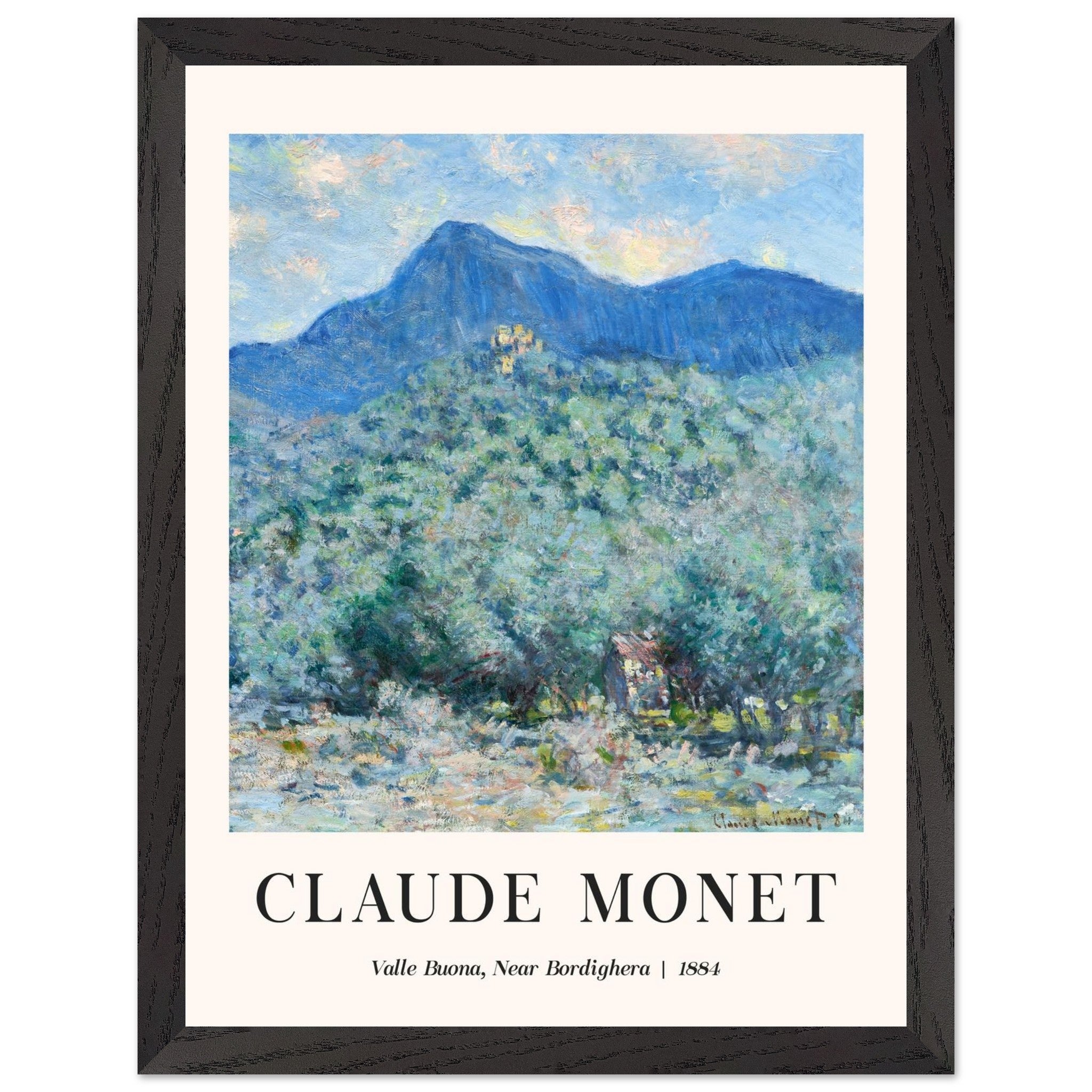 Artfulprints Poster met Lijst Claude Monet - Valle Buona, near Bordigh