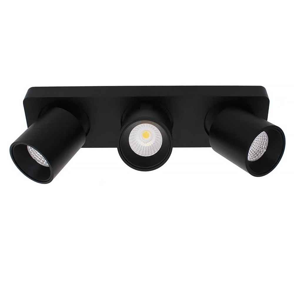 Artdelight spot Laguna - 3 lichts - 32 x 9.5 cm - zwart