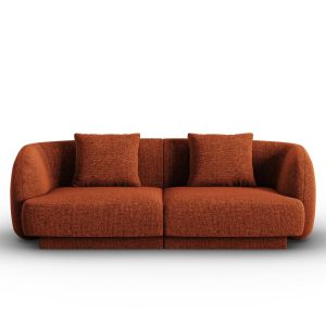Cosmopolitan Design Bank Tulum 2-zits, chenille, terracotta – 90x180x7 Cosmopolitan Design Bank Tulum 2-zits, chenille, terracotta – 90x180x7