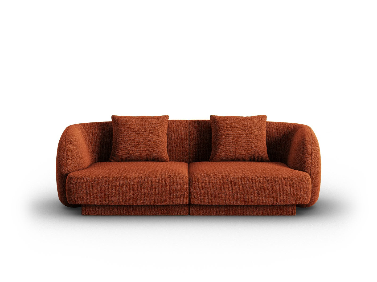 Cosmopolitan Design Bank Tulum 2-zits, chenille, terracotta - 90x180x7