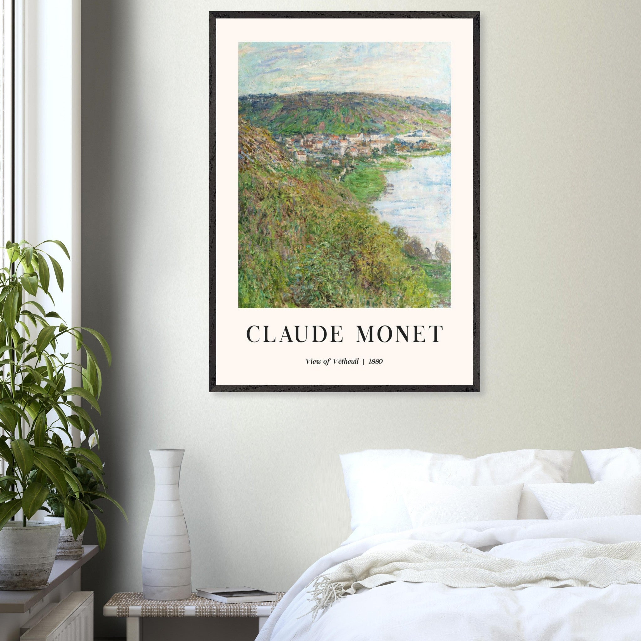 Artfulprints Poster Claude Monet - View of Vétheuil - 70x100 cm - Groe