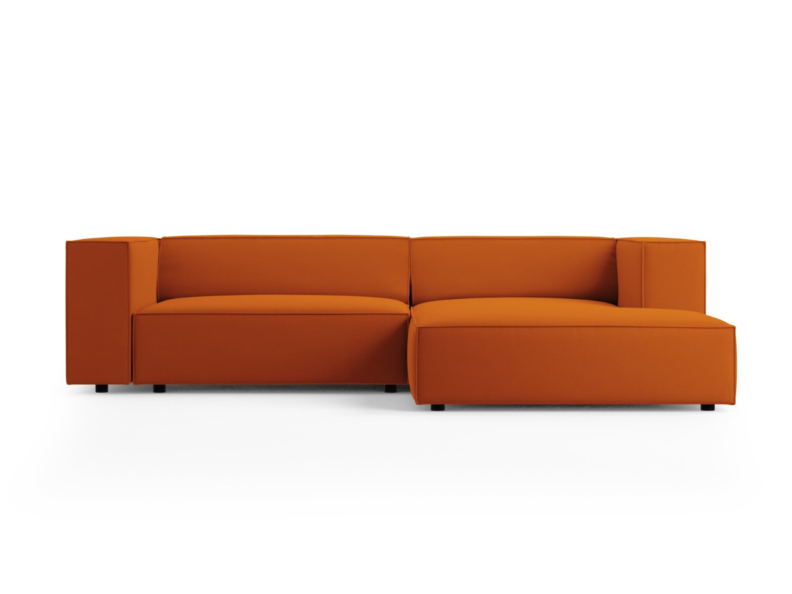 Cosmopolitan Design rechter hoekbank Arendal 3-zits, flueel, terracott